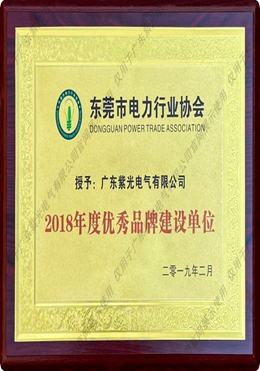 東莞市電力行業協會優秀品牌建設單位